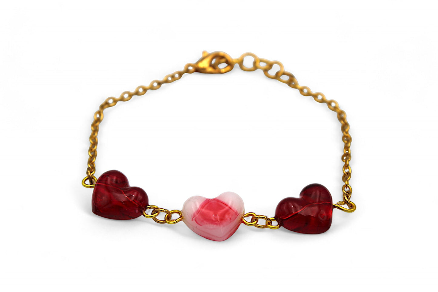 Cœurs rouges et blancs