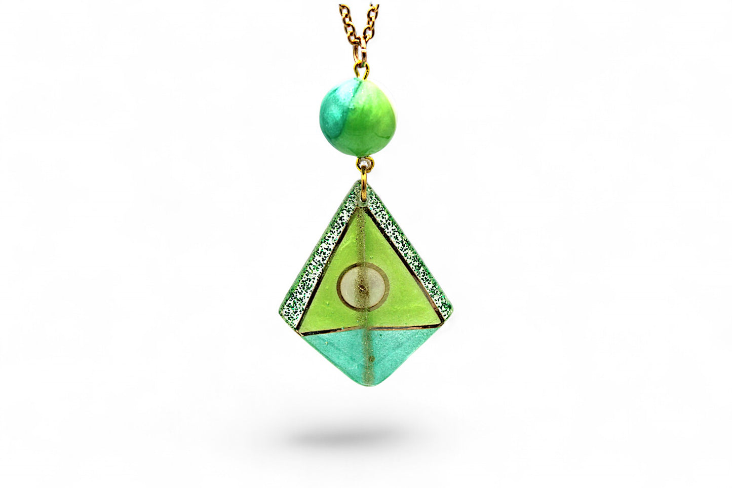Losange et Triangle - Tons Verts