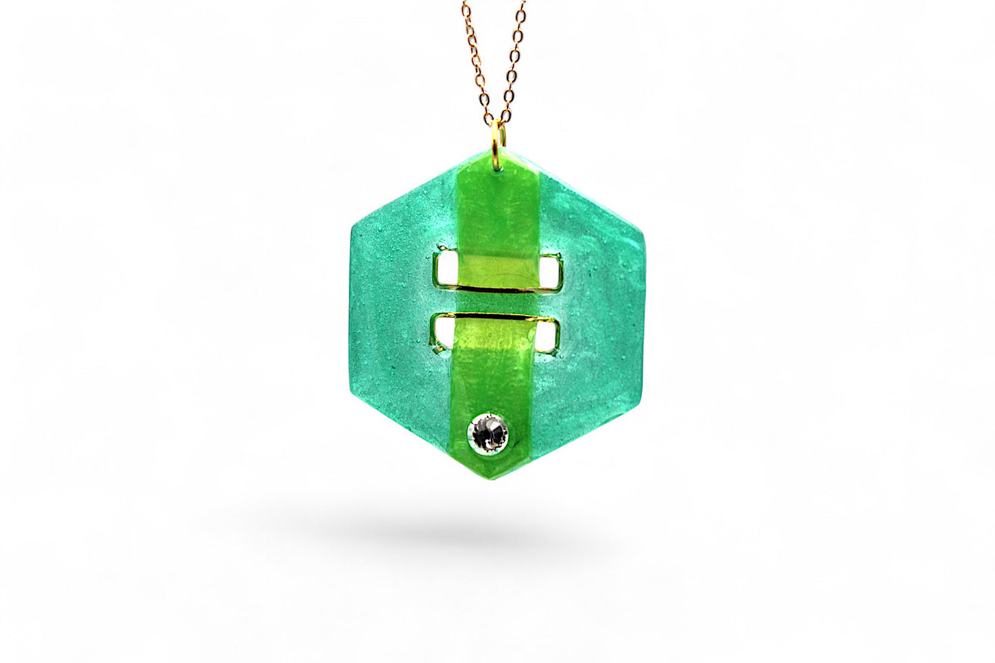 Hexagone Glissière Verte