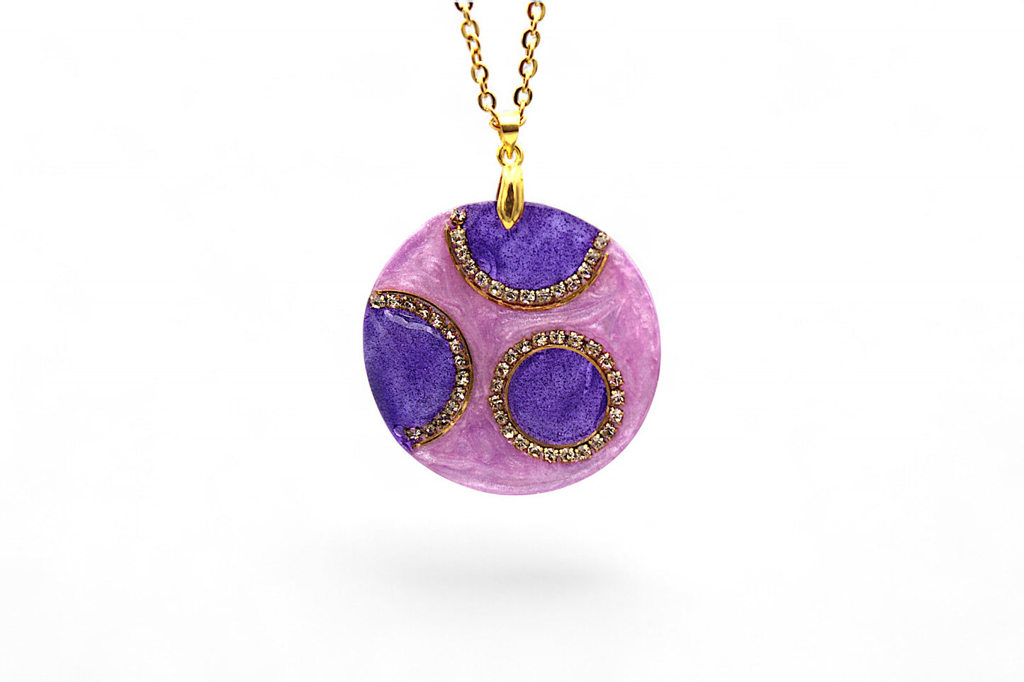 "Rose et violet scintillant"