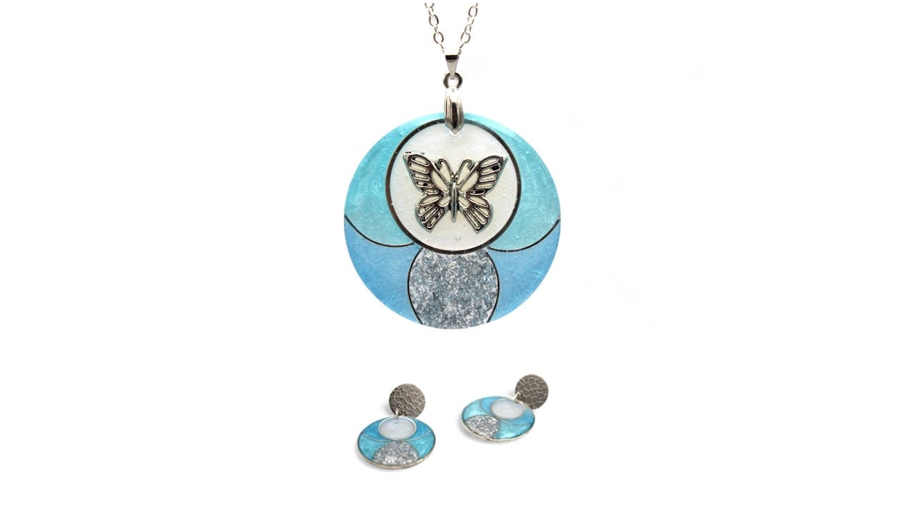 Blue Glitter Butterfly