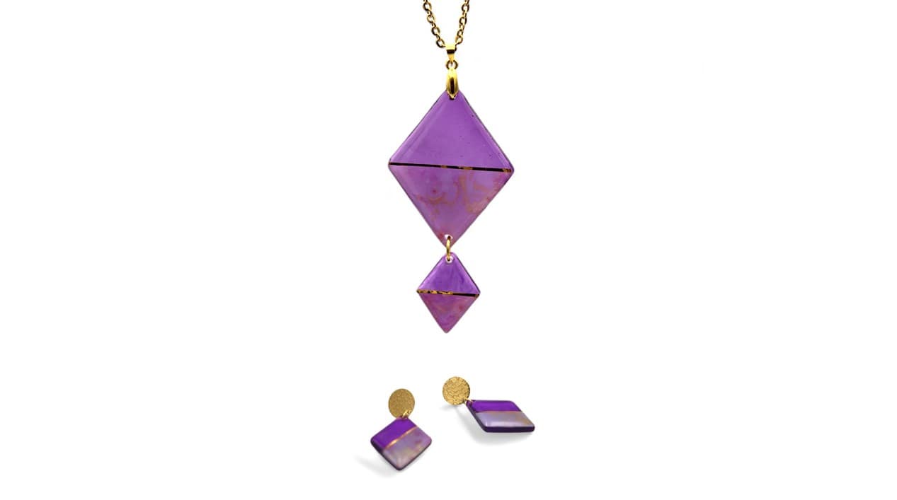 Losange Marbré Violet