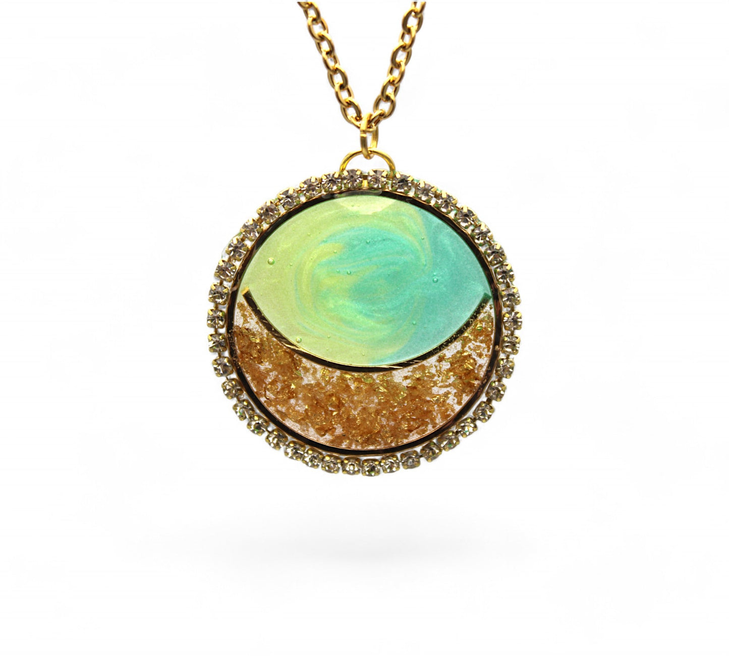 De vert et D'Or Scintillant