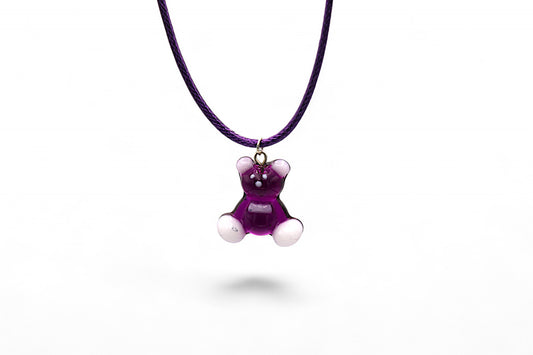 Ourson Violet et Blanc