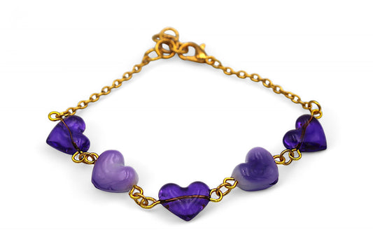 Cœurs violets et blancs