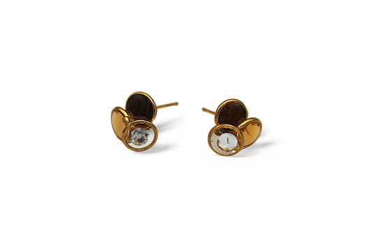 Fleurs en résine marron et caramel