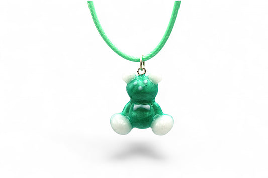 Ourson vert et blanc