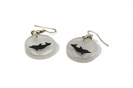 Boucles d'oreilles avec pendentifs fluorescents