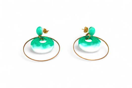 Cercle vert et blanc