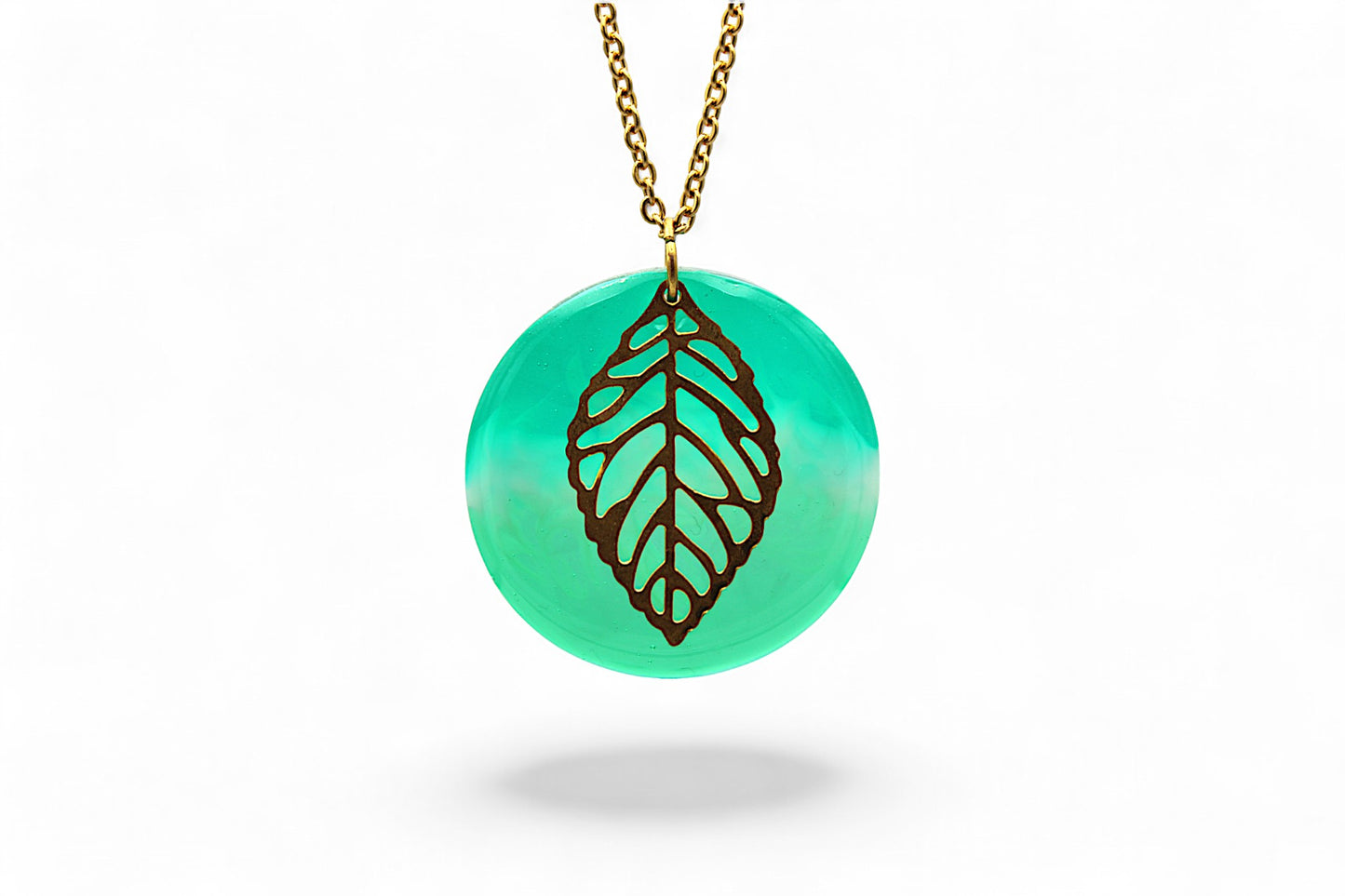 Parure Cercles Verts et Feuilles