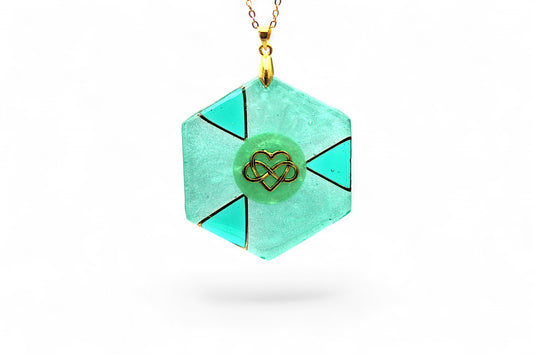 Hexagone Vert Cœur Infini