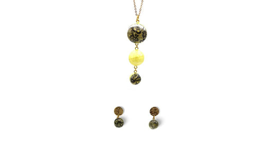 Sphère Jaune De Dentelle Noire