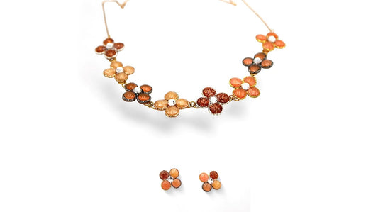 Parure Fleurie Orange