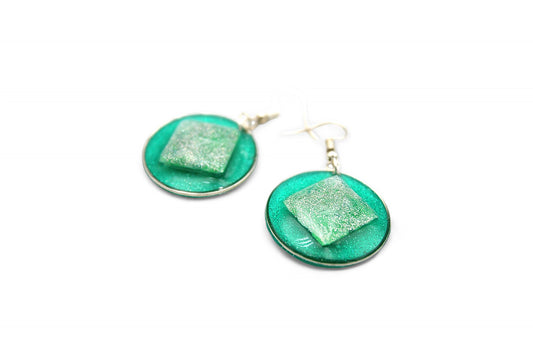 Cercle vert pailleté