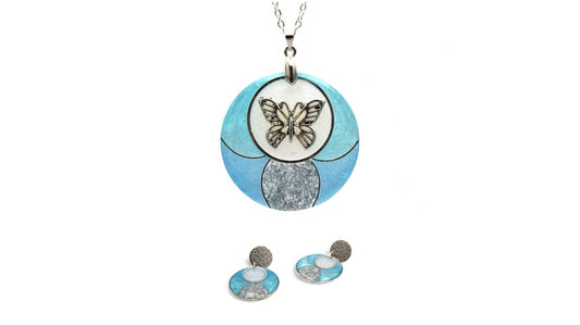 Blue Glitter Butterfly