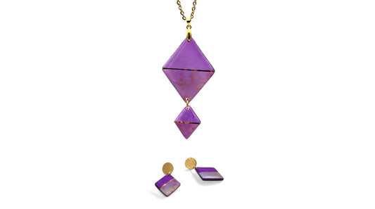Losange Marbré Violet