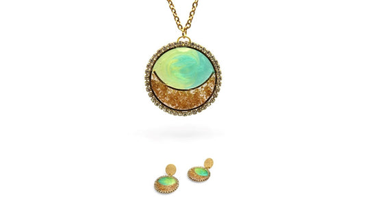 De vert et D'Or Scintillant
